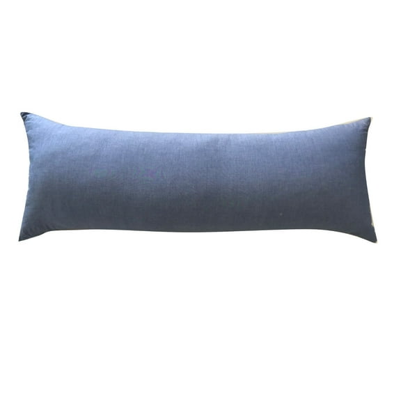 Evolive 100% PreWashed Cotton BodyPillow Cover/Case 21"x 54" with Zipper Closure (Blue)
