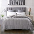 thumbnail image 1 of Evolive All Season PreWashed Microfiber White Goose Down Alternative Comforter (Grey King), 1 of 10