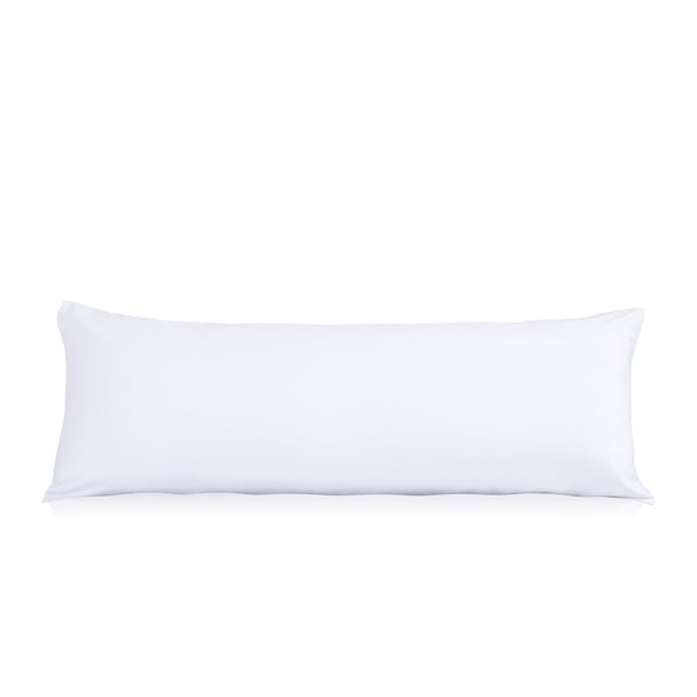 Evolive Microfiber Body Pillow Cover Replacement 21"x 54" with Zipper Closure (21"x54" Body Pillow Cover, White)