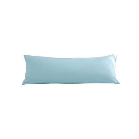 Evolive New 300TC Thread Count 100% Cotton Body Pillow Cover/Case Replacement with Hidden Zipper Closure 21"x54" (Light Blue)