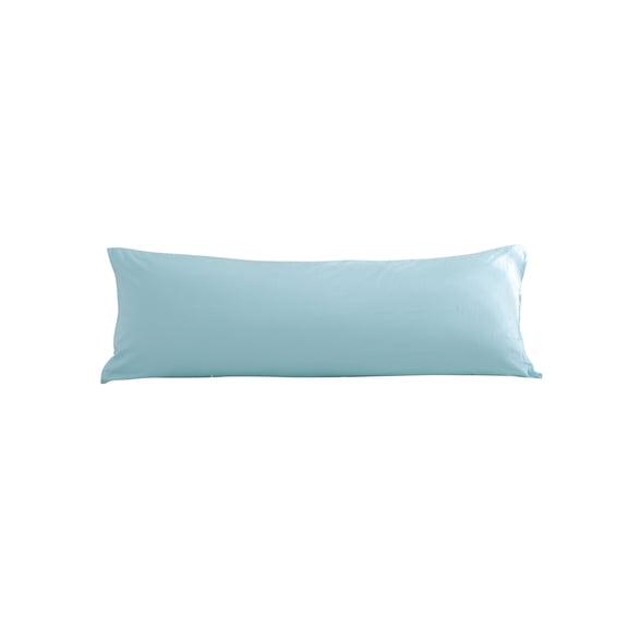 Evolive New 300TC Thread Count 100% Cotton Body Pillow Cover/Case Replacement with Hidden Zipper Closure 21"x54" (Light Blue)
