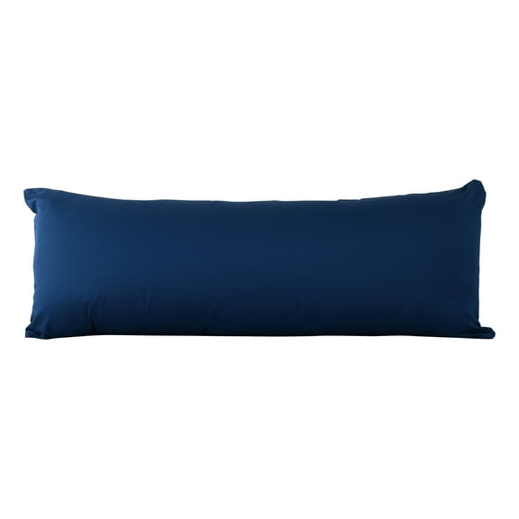 Evolive New 300TC Thread Count 100% Cotton Body Pillow Cover/Case Replacement with Hidden Zipper Closure 21"x54" (Navy)