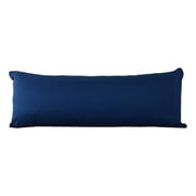 Evolive New 300TC Thread Count 100% Cotton Body Pillow Cover/Case Replacement with Hidden Zipper Closure 21"x54" (Navy)
