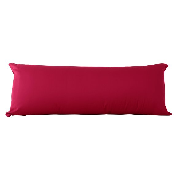 Evolive New 300TC Thread Count 100% Cotton Body Pillow Cover/Case Replacement with Hidden Zipper Closure 21"x54" (Red)