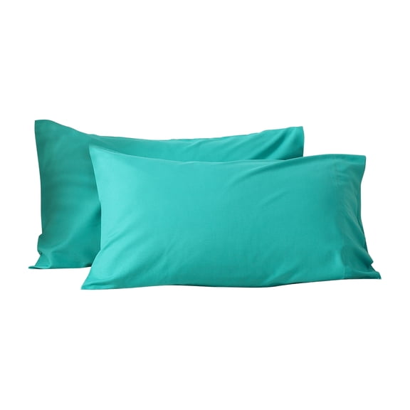 Evolive Ultra Soft Brushed Microfiber Standard Size 20"x30" Pillowcases Pair Set of 2 (Peacock Blue)
