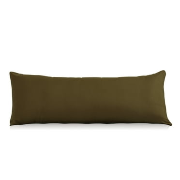 Evolive Ultra Soft Microfiber Body Pillow Cover/Pillowcases 21"x54" with Hidden Zipper Closure (21"x54" Body Pillow Cover, Coffee)