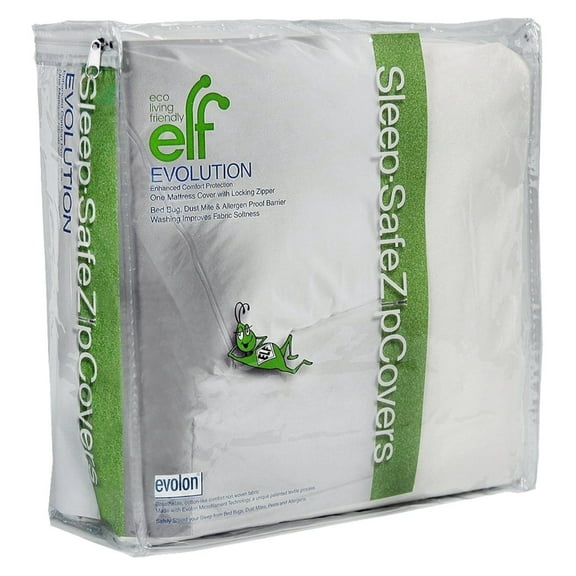 Evolon Mattress Encasement | 1 Micron Filtration Zippered Protector | No Chemicals, No Vinyl or PVCs | 12" Queen