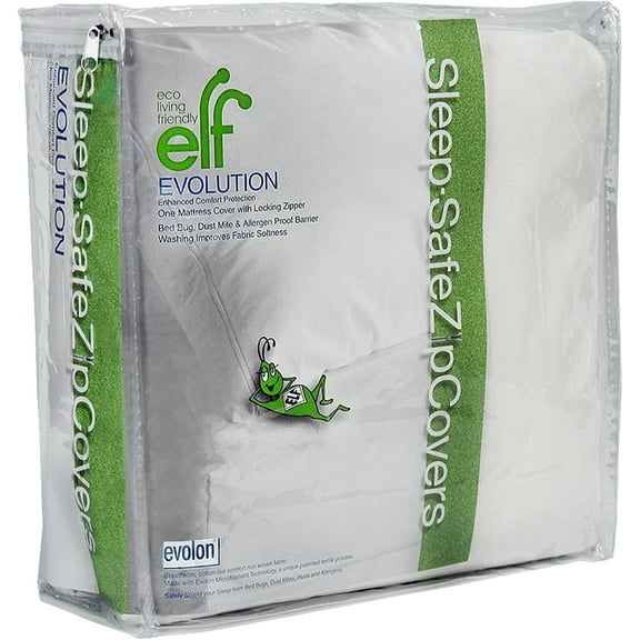 Evolon Mattress Protector | 12" Long Twin Zippered Mattress Encasement | Zippered Mattress Cover