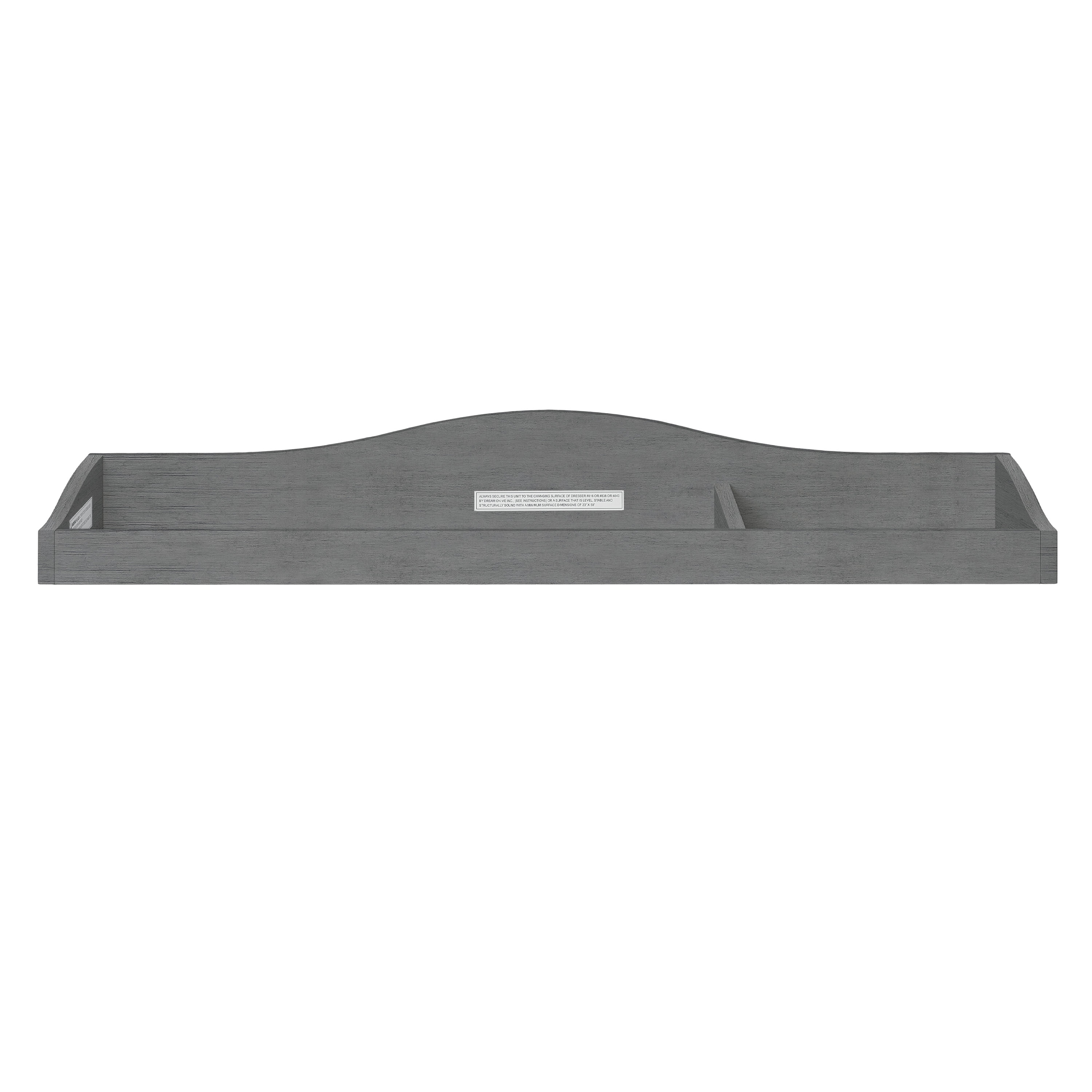 Evolur 851-RG Wooden Diaper Changing Table, Rustic Gray
