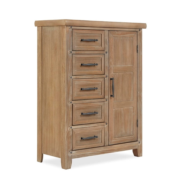 Evolur Andorra Chifferobe, Designed for Storage, Solid and Sturdy Build, Barnwood