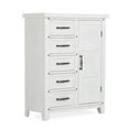 thumbnail image 1 of Evolur Andorra Chifferobe, Designed for Storage, Solid and Sturdy Build, Weathered White, 1 of 17