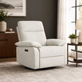 thumbnail image 1 of Evolur Asher Deluxe Power Recline Glider, Extra-Wide Nursery Recliner Chair with Adjustable Power Headrest, 275° Swivel, USB-A & USB-C Charging Ports, Ergonomic Lumbar Support, FSC Certified, Oatmeal, 1 of 8
