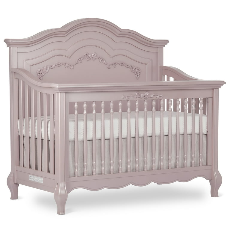 Evolur Aurora 5 In 1 Convertible Crib In Dusty Rose Greenguard Gold Certified Features 3 Mattress Height Settings Sturdy And Spacious Baby Crib Wooden Furniture Walmart
