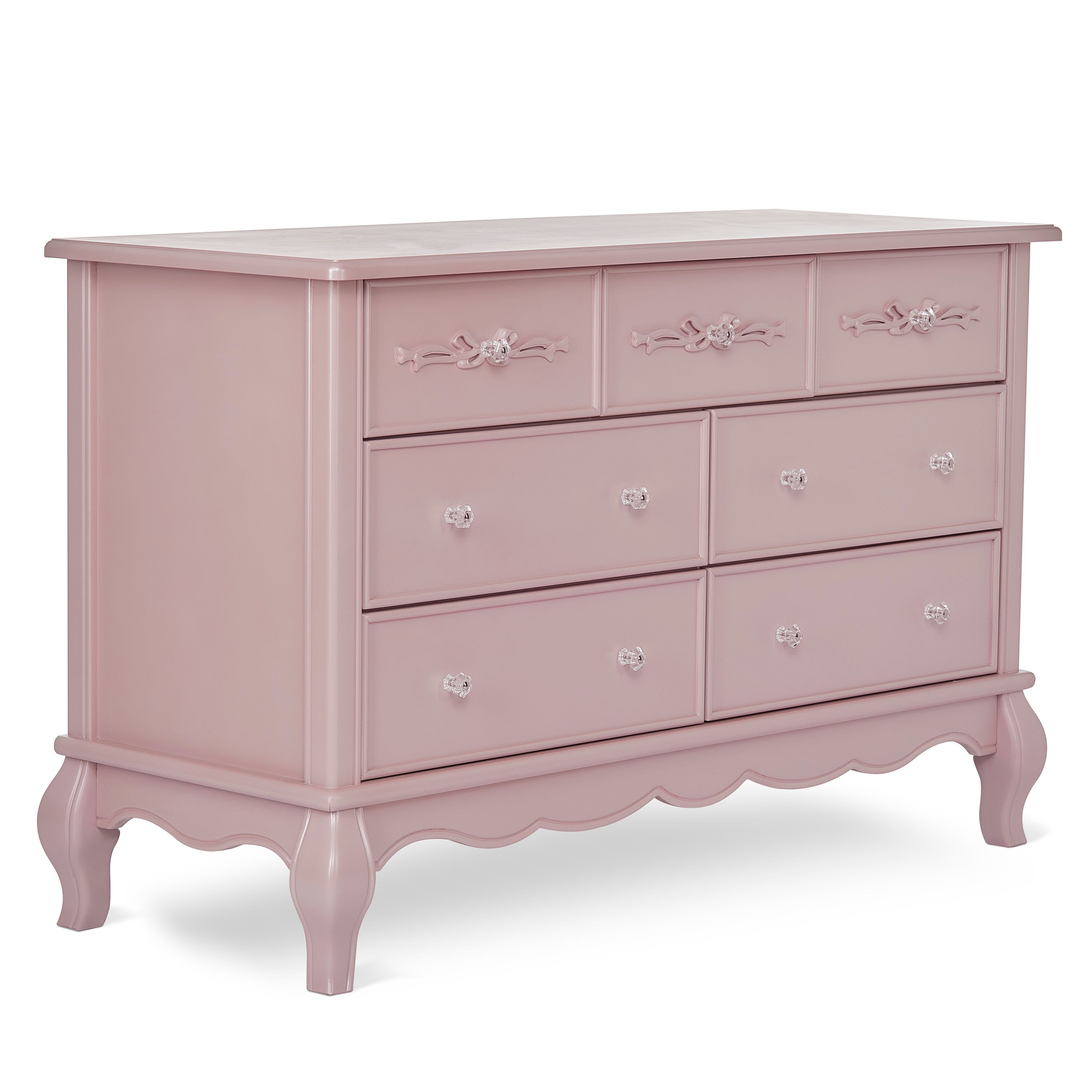 Evolur Aurora 7-Drawer Double Dresser, Dusty Rose, Spacious Drawers - image 1 of 9