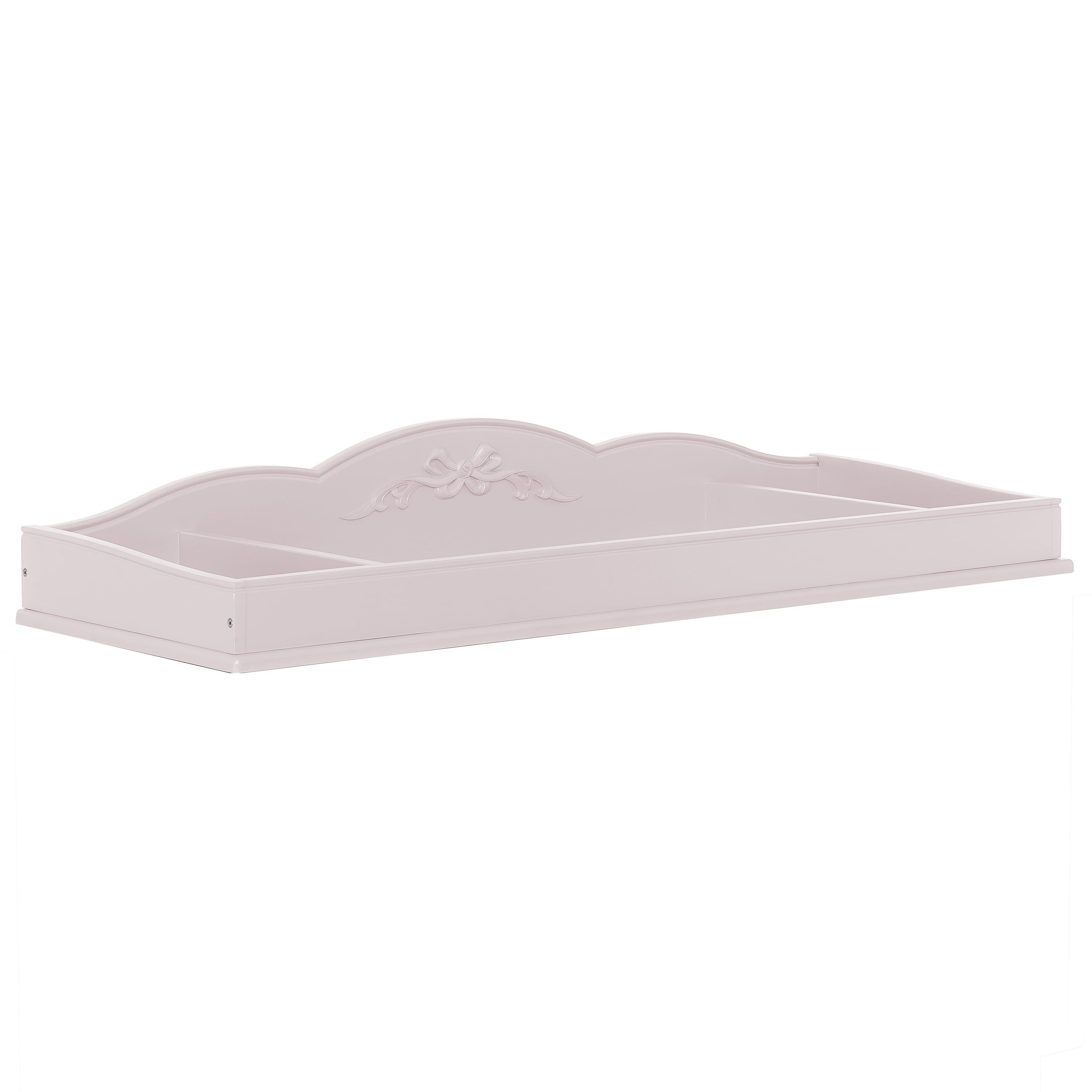 Evolur Aurora Changing Tray I Lasting Quality I Intricate Ribbon Bow Scrollwork In Dusty Rose