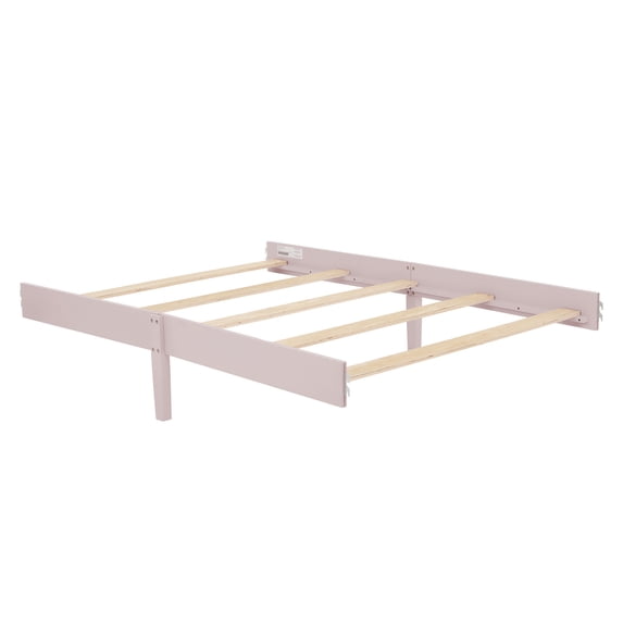 Evolur Aurora Full-Size Bed Conversion Wooden Rails, Blush Pink