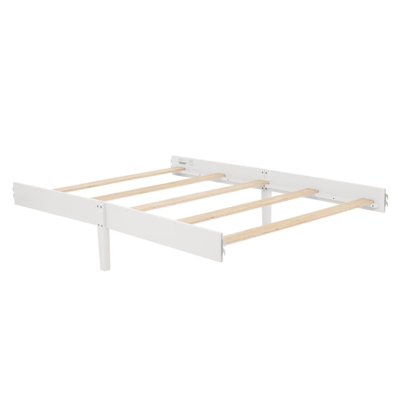 Evolur Aurora Full-Size Bed Conversion Wooden Rails, Ivory Lace