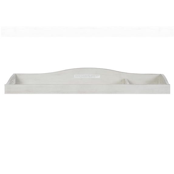 Evolur Changing Tray in Antique Grey Mist with Enclosed Sides, 45.25" x 17.5"