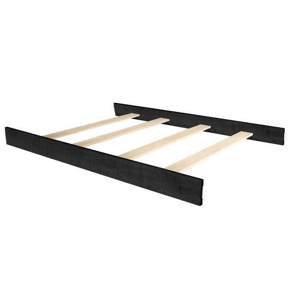 Evolur Convertible Crib Wooden Full Size Bed Rail In Onyx Black