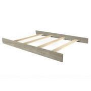 Evolur Convertible Crib Wooden Full Size Bed Rail In Windsor Oak Grey