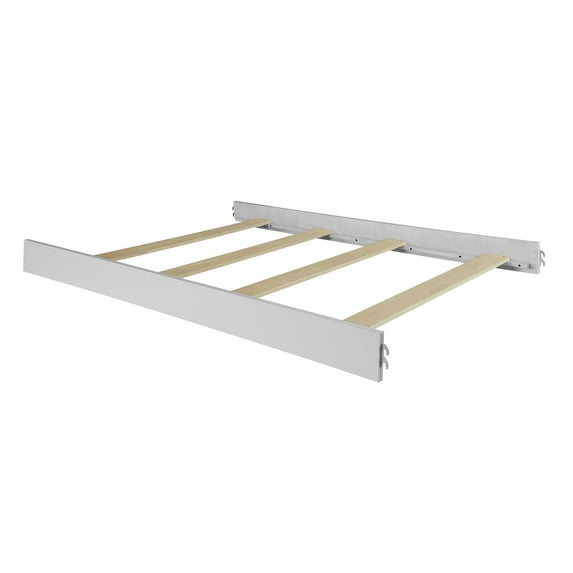 Evolur Convertible Crib Wooden Full Size Bed Rail, Silver Pearl Shimmer