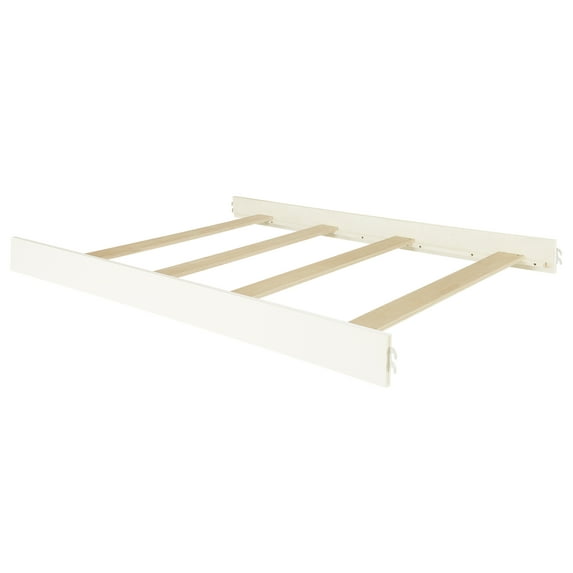 Evolur Convertible Crib Wooden Full Size Bed Rail in Aged White