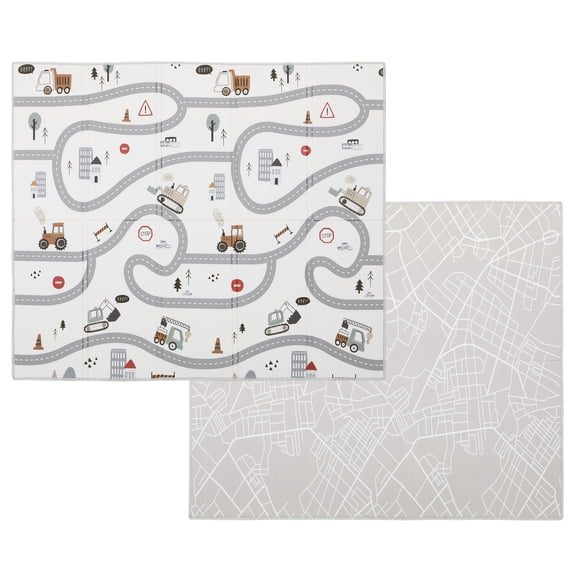 Evolur CozyCush Reversible Non-Toxic Baby Kids Playmat , WorkZone