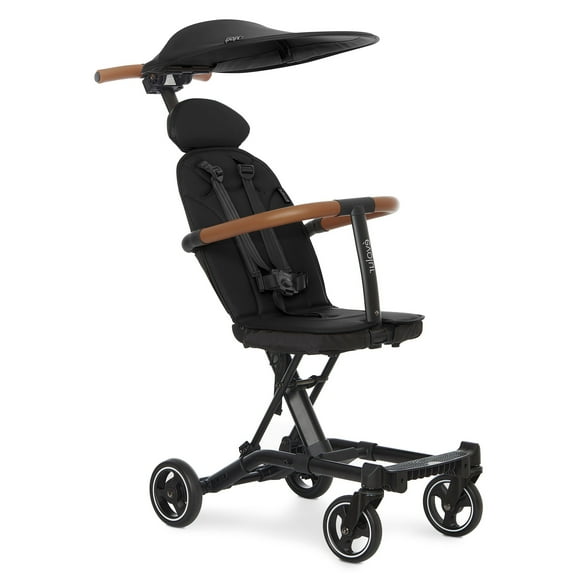Evolur Cruise Rider Stroller with Canopy, Easy to Carry Travel Stroller, Noir Black