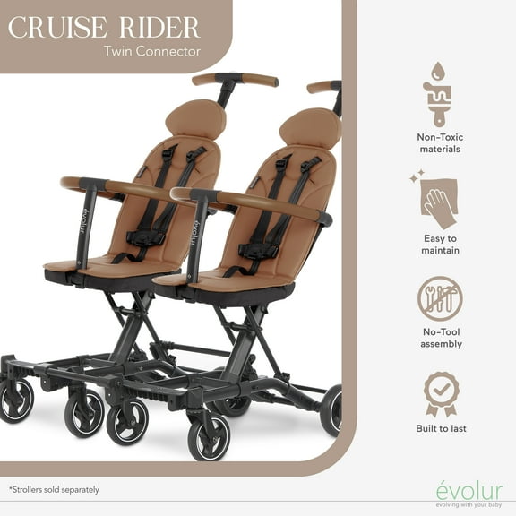 Evolur Cruise Rider Twin Connector, Black