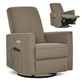 thumbnail image 1 of Evolur Harlow Deluxe Glider With Back Massager |Recliner| Rocker, Light Truffle, 1 of 13