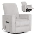 thumbnail image 1 of Evolur Harlow Deluxe Glider With Back Massager |Recliner| Rocker, Silver Mist, 1 of 5