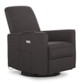 thumbnail image 1 of Evolur Harlow Deluxe Upholstered Glider, Power Recliner USB Port with in-Built Massager, Charcoal, 1 of 7