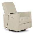 thumbnail image 1 of Evolur Harlow Deluxe Upholstered Glider, Power Recliner USB Port with in-Built Massager, Shell, 1 of 26