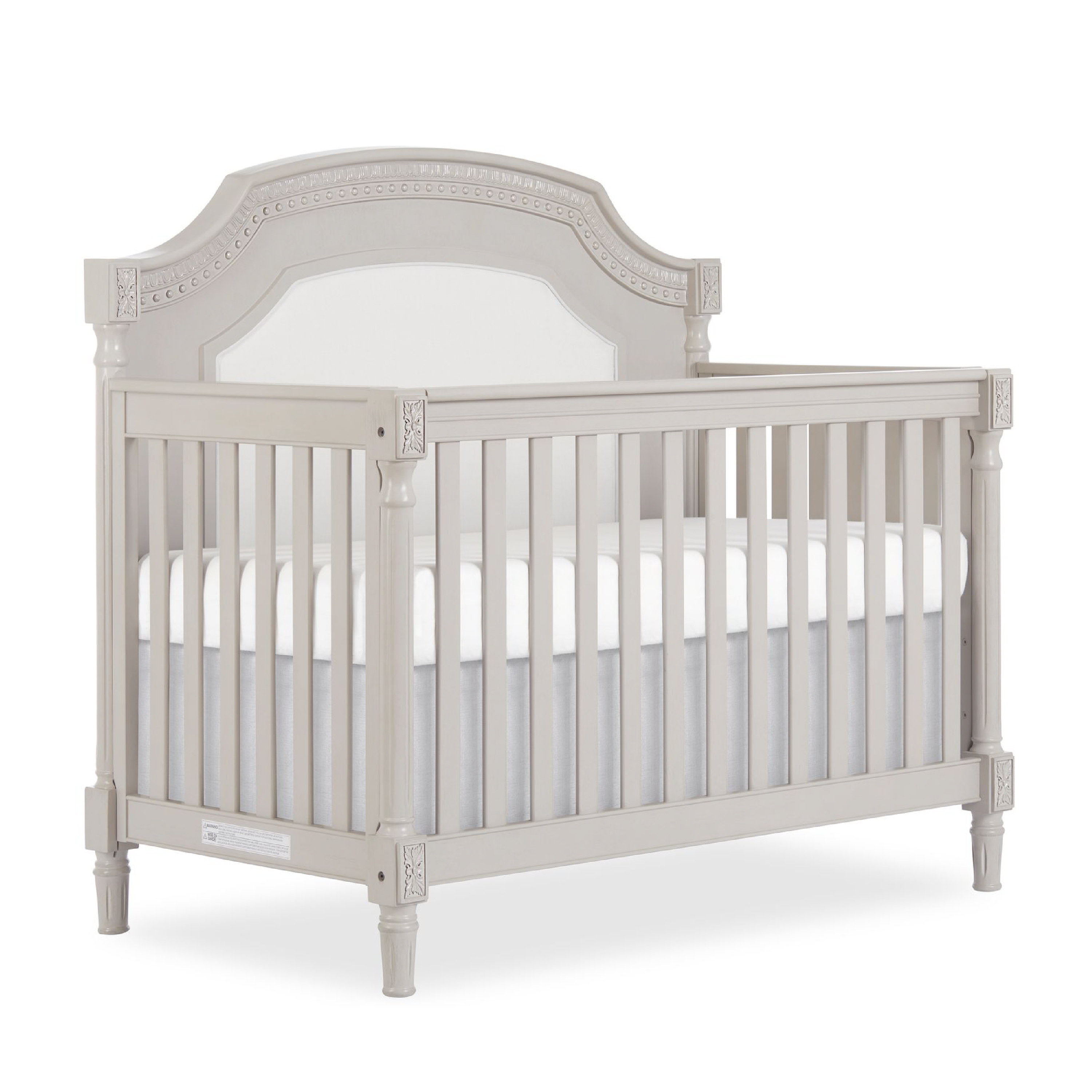 Evolur Adora Curve Top Convertible Crib, Storm Gray
