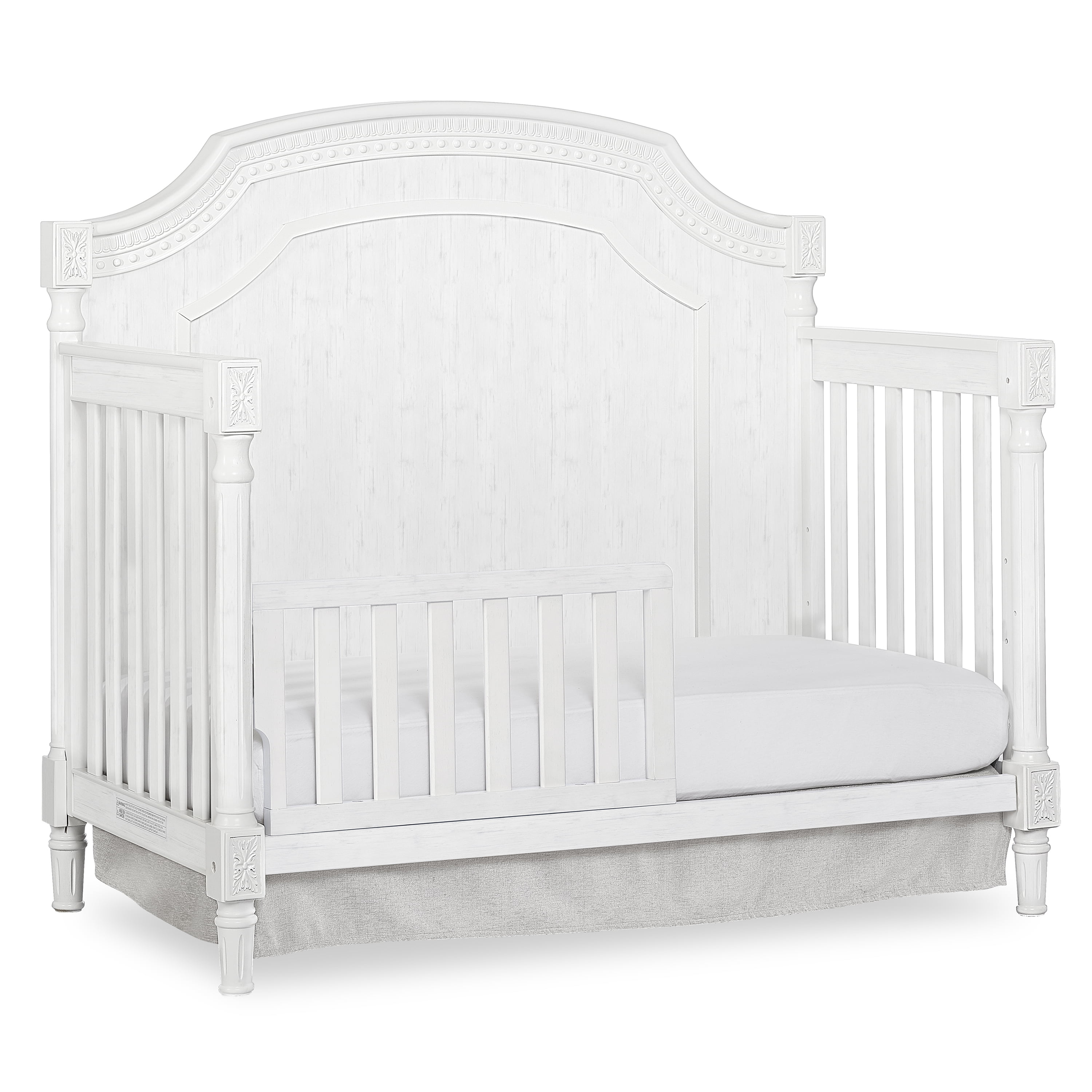 Evolur Julienne Toddler Rail, Brush White, Crib Guard Rail