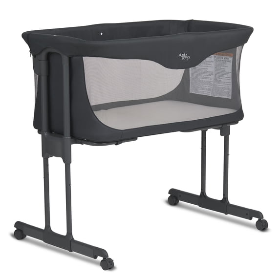 Evolur Kinsley Quickfold Portable Bassinet, Dark Gray