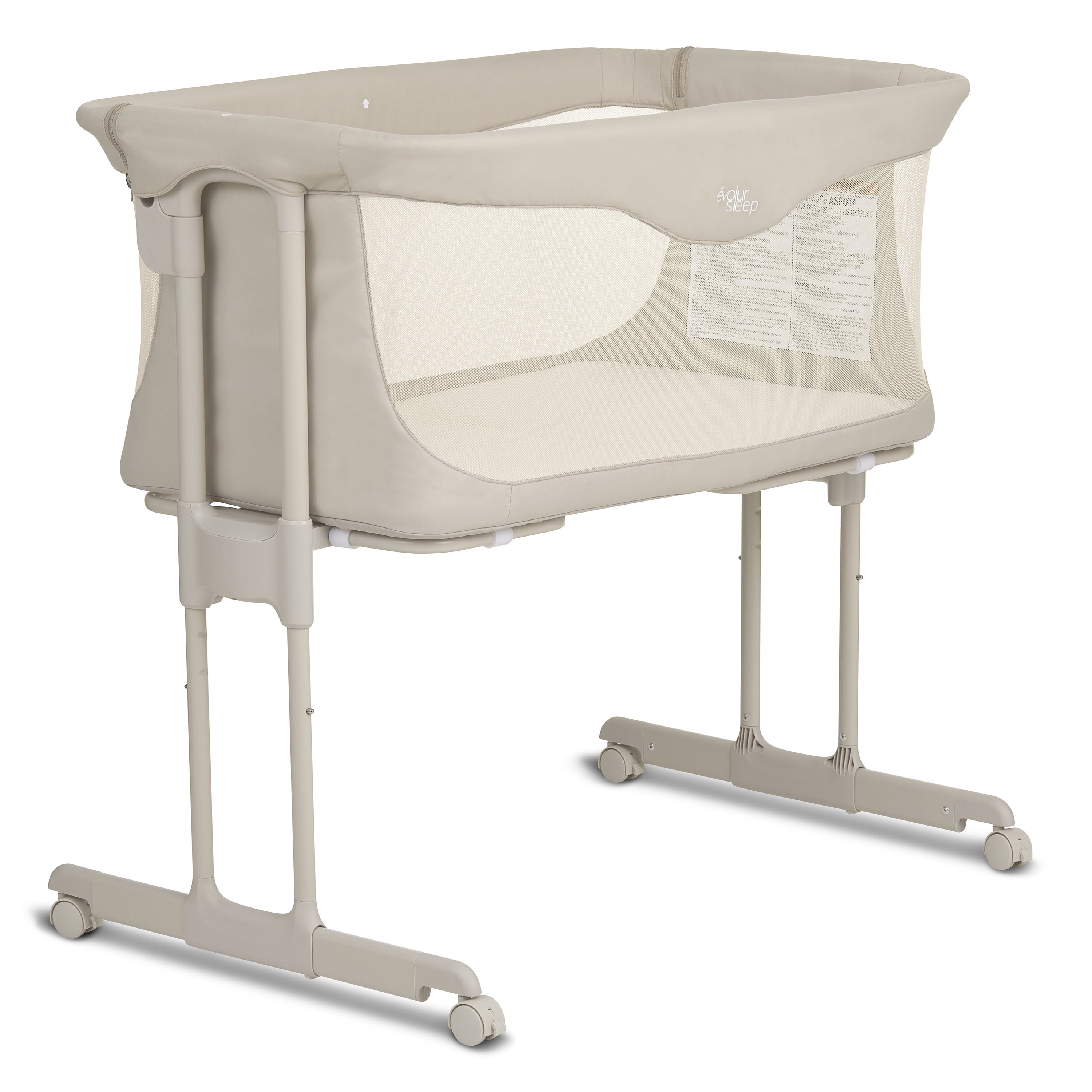 Evolur Kinsley Quickfold Portable Bassinet, Pearl Gray