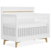 Evolur Loft Antilia Mid-Century 4-In1 Crib, White & Natural