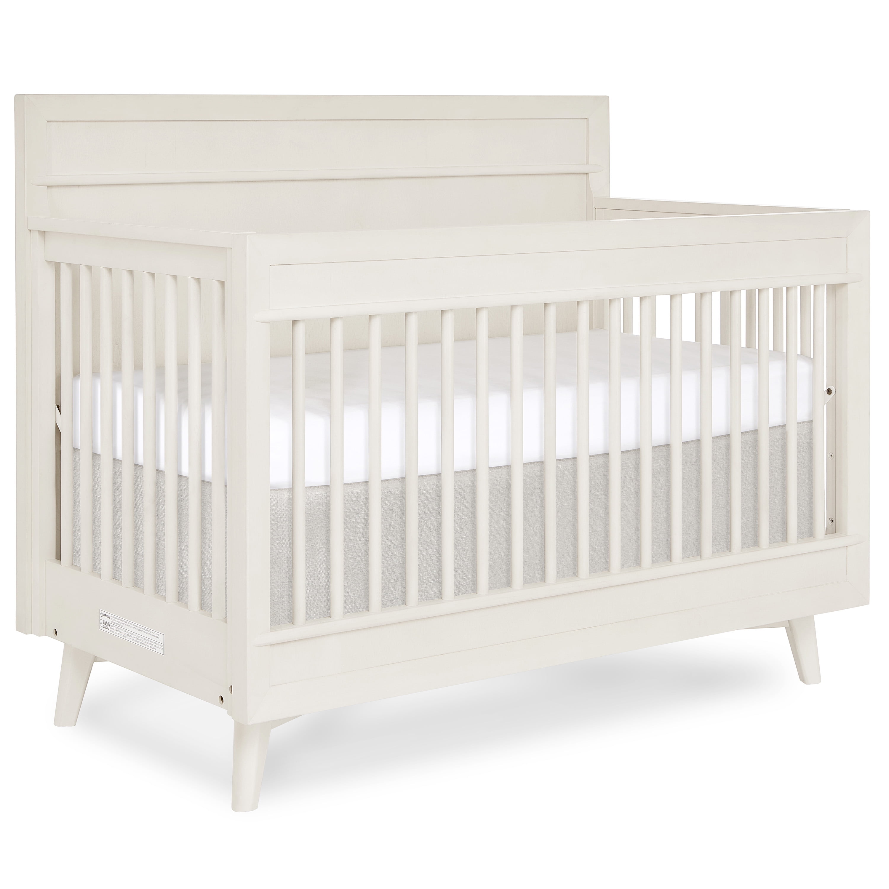 Evolur Loft Antilia Mid Century 4-in-1 Convertible Crib, Vanilla Bean
