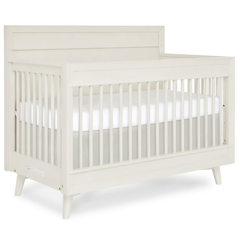 Evolur Loft Antilia Mid Century 4-in-1 Convertible Crib, Vanilla