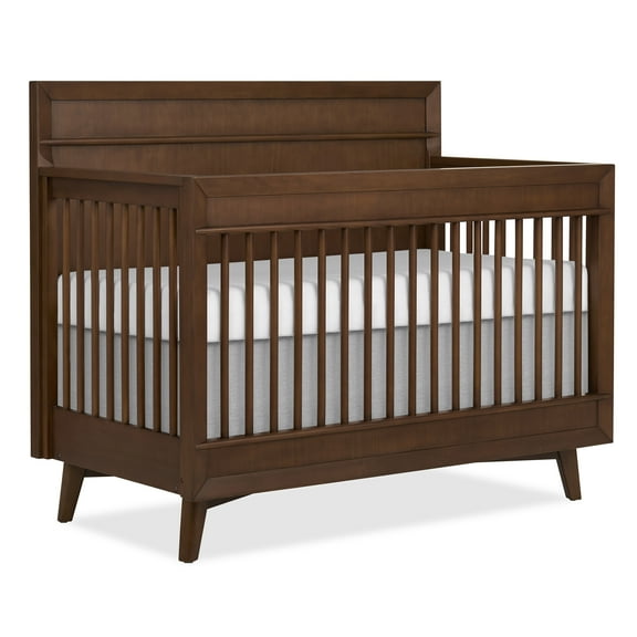 Evolur Loft Antilia Mid-Century 4-in1 Crib in Walnut