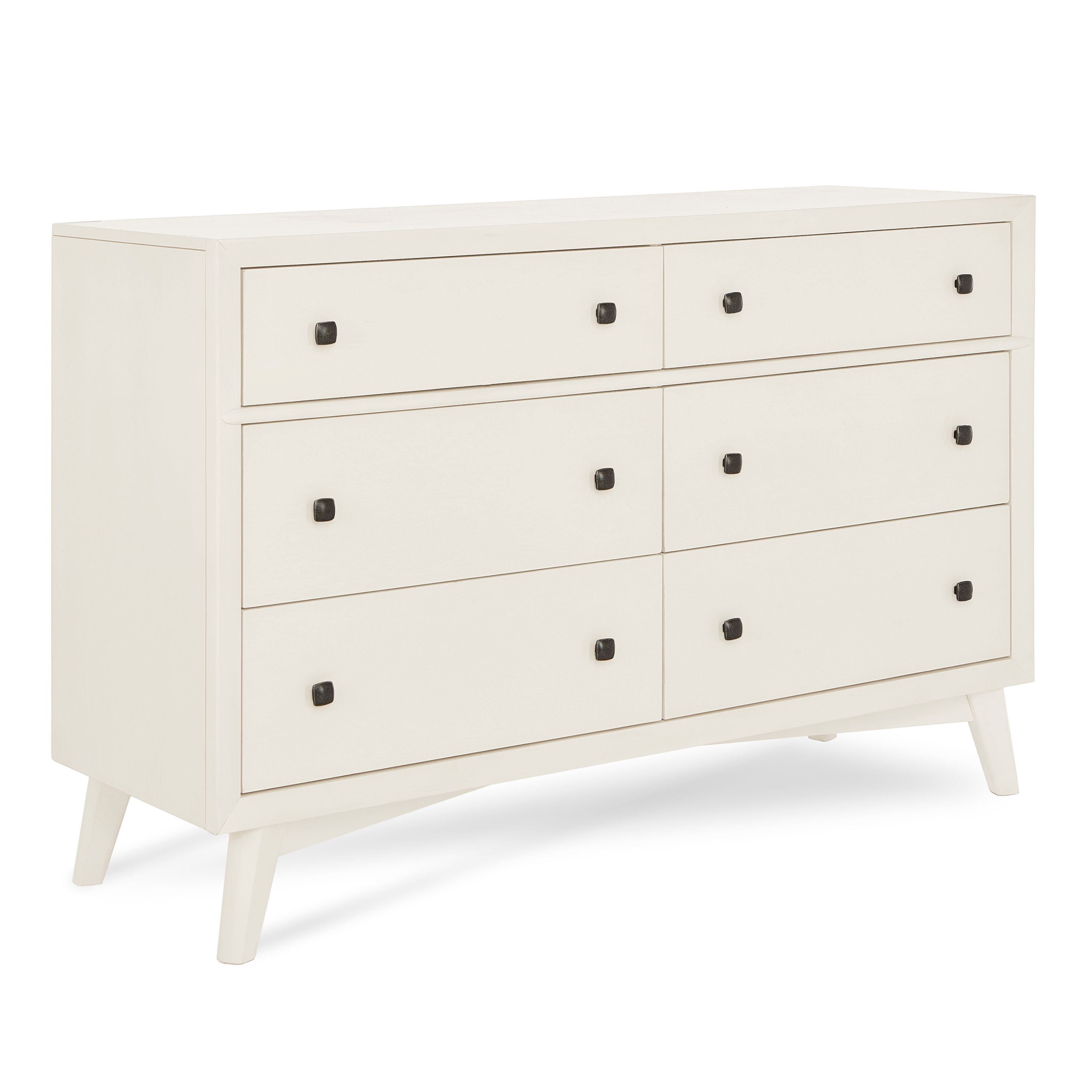 Evolur Loft Antilia Mid Century Double Dresser, Vanilla Bean Evolur Loft Antilia Mid Century Double Dresser, Vanilla Bean
