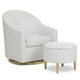 thumbnail image 1 of Evolur Luna Swivel Glider & Ottoman, Taupe, 1 of 8