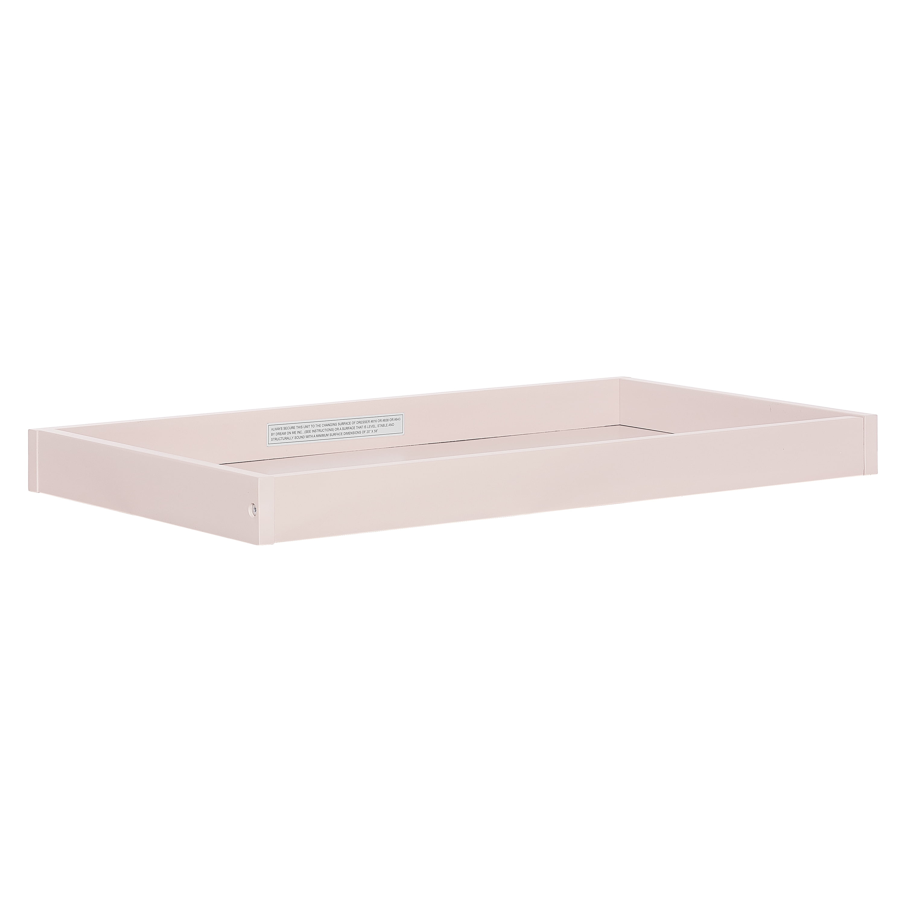 Evolur Mid Century Changing Tray, Blush Pink Pearl