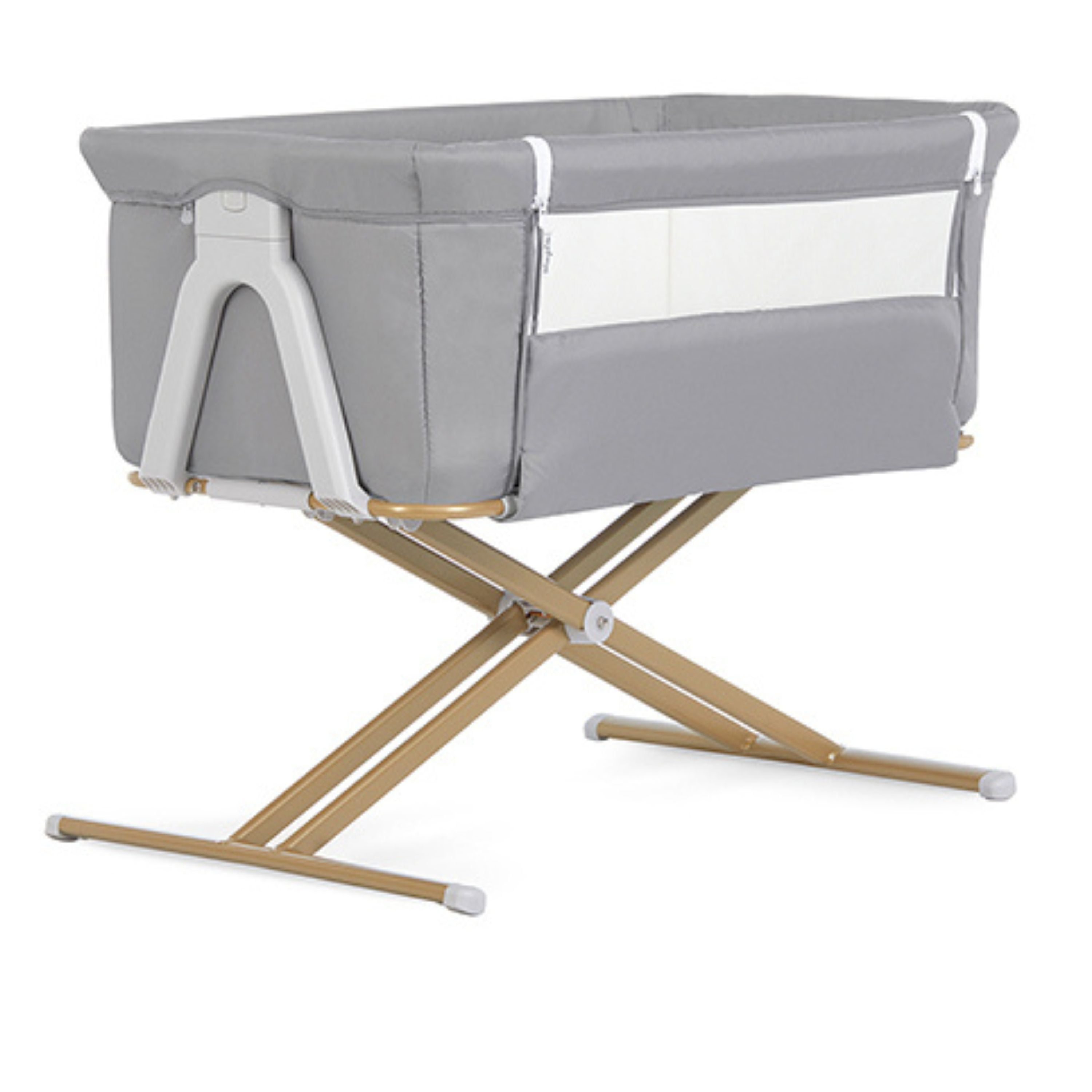 Evolur Orabelle Bedside and Sleeper for Baby in Gray, Easy to