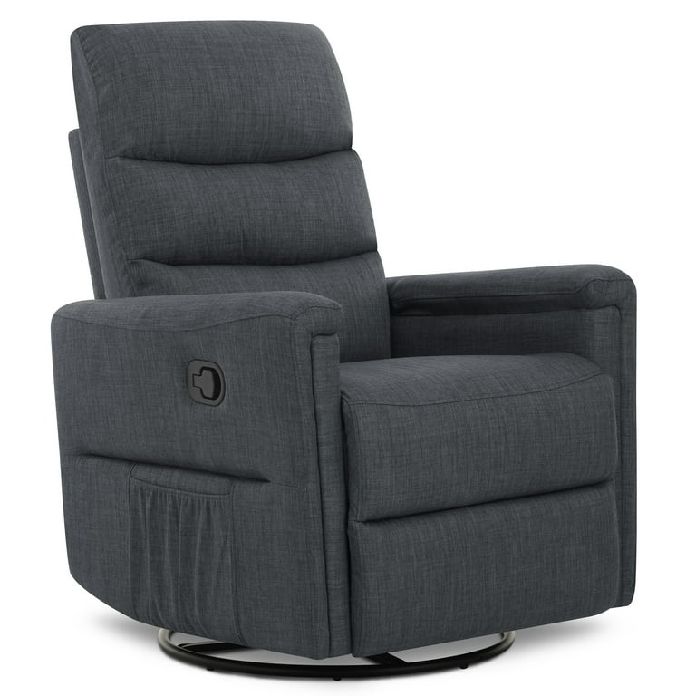 Evolur Peyton Manual Recline Glider Graphite