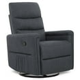 thumbnail image 1 of Evolur Peyton Manual Recline Glider with Full 360-Degree Swivel, Graphite, 1 of 14