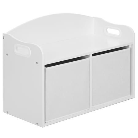 Evolur Playthings Storage Bench, White
