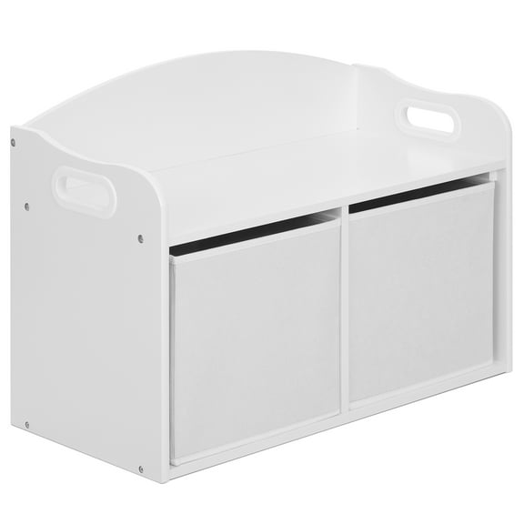 Evolur Playthings Storage Bench, White