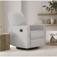 thumbnail image 1 of Evolur Raleigh Nursery Glider Recliner and Rocking Chair in Fog, 360° Swivel Motion, Multiple Recline Positions, Easy to Clean, FSC and Greenguard Gold Certified, 1 of 11